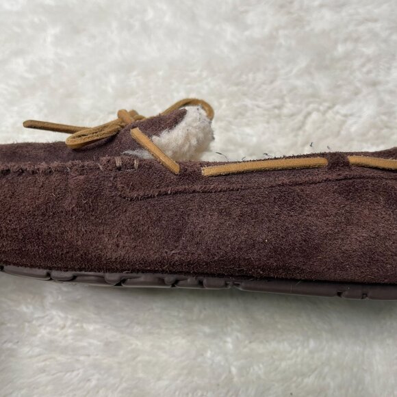 UGG #1003390 Men's Brown Olsen Fur Slippers Slip On Sheepskin Shoes Size 11 - Picture 16 of 16